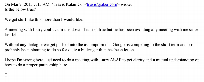 Illustration for article titled Emails Show Travis Kalanick Worried For Years About Google's Self-Driving Car Efforts